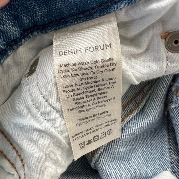 Aritzia Denim Forum The Marianne High Rise Loose Flare Long Inseam Light Wash 28 - Picture 11 of 16